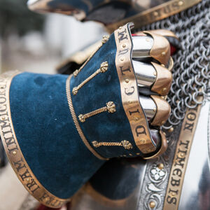 Hourglasses Medieval Finger Gauntlets Leather Exterior