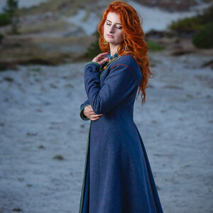 Limited edition Viking coat with embroidery "Hilda the Haughty" felted wool kaftan
