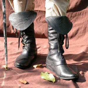 Black Leather Pirate Boots