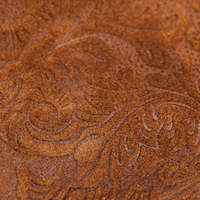 Ginger embossed leather