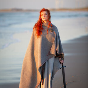 Viking Woolen Cloak with Embroidery "Hilda the Haughty"