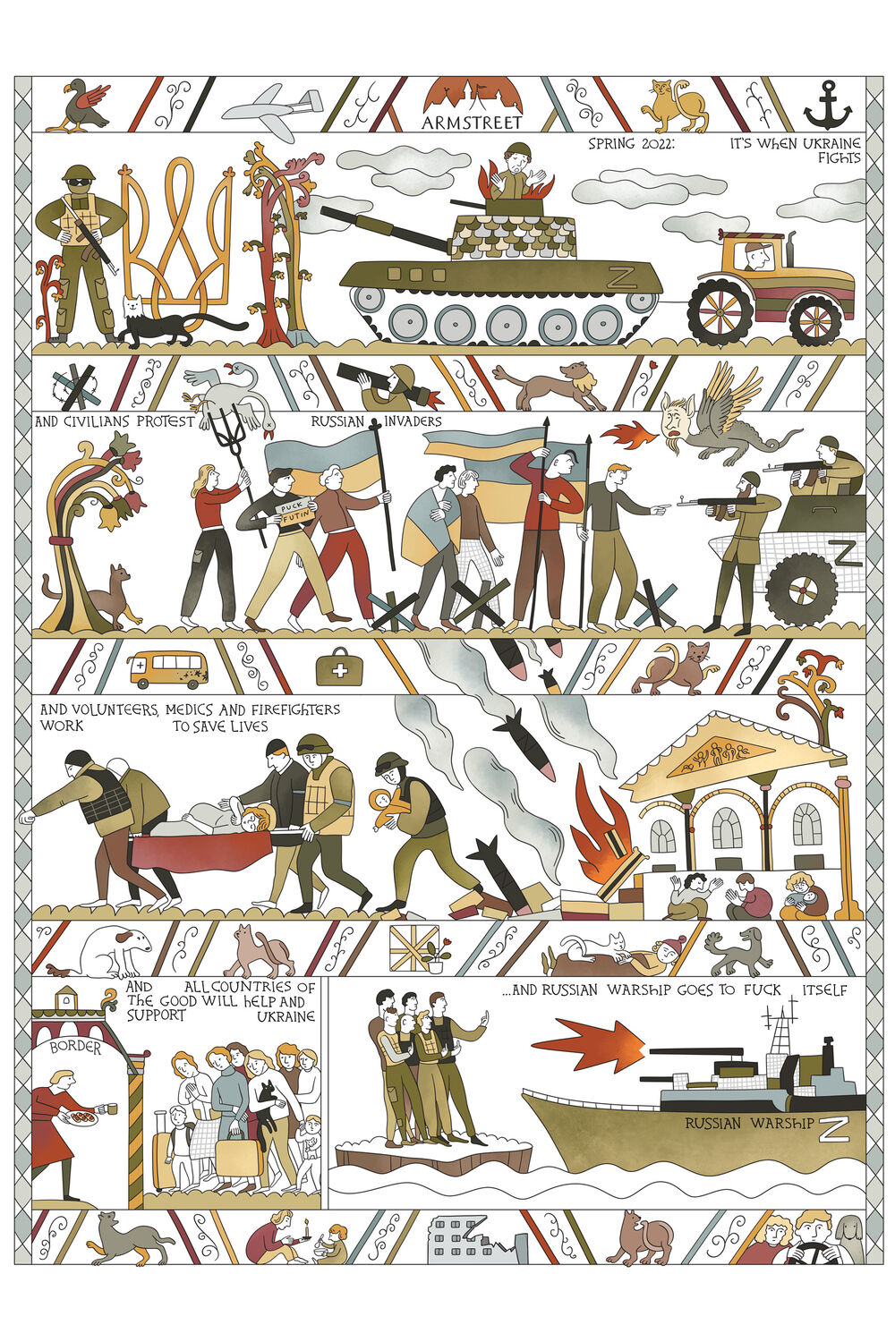 Bayeux tapestry-themed products to support Ukraine